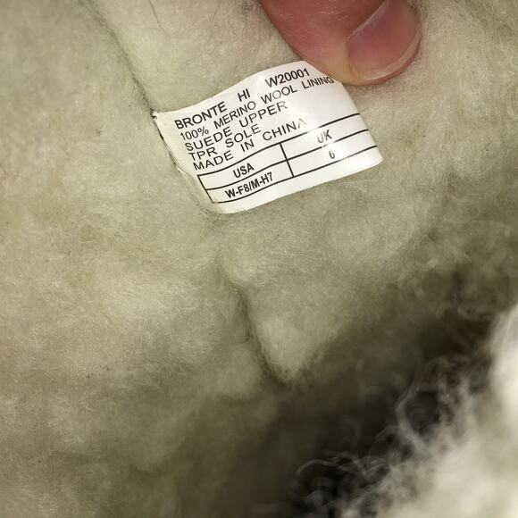 Emu Australia Bronte Tall 12" Boot Womens 8 39 Black Shearling Merino Wool Warm - Picture 8 of 10